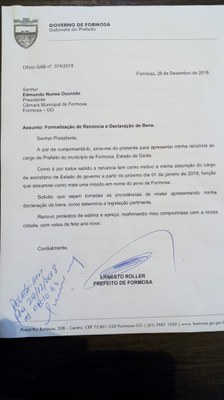 Renúncia Ernesto Roller