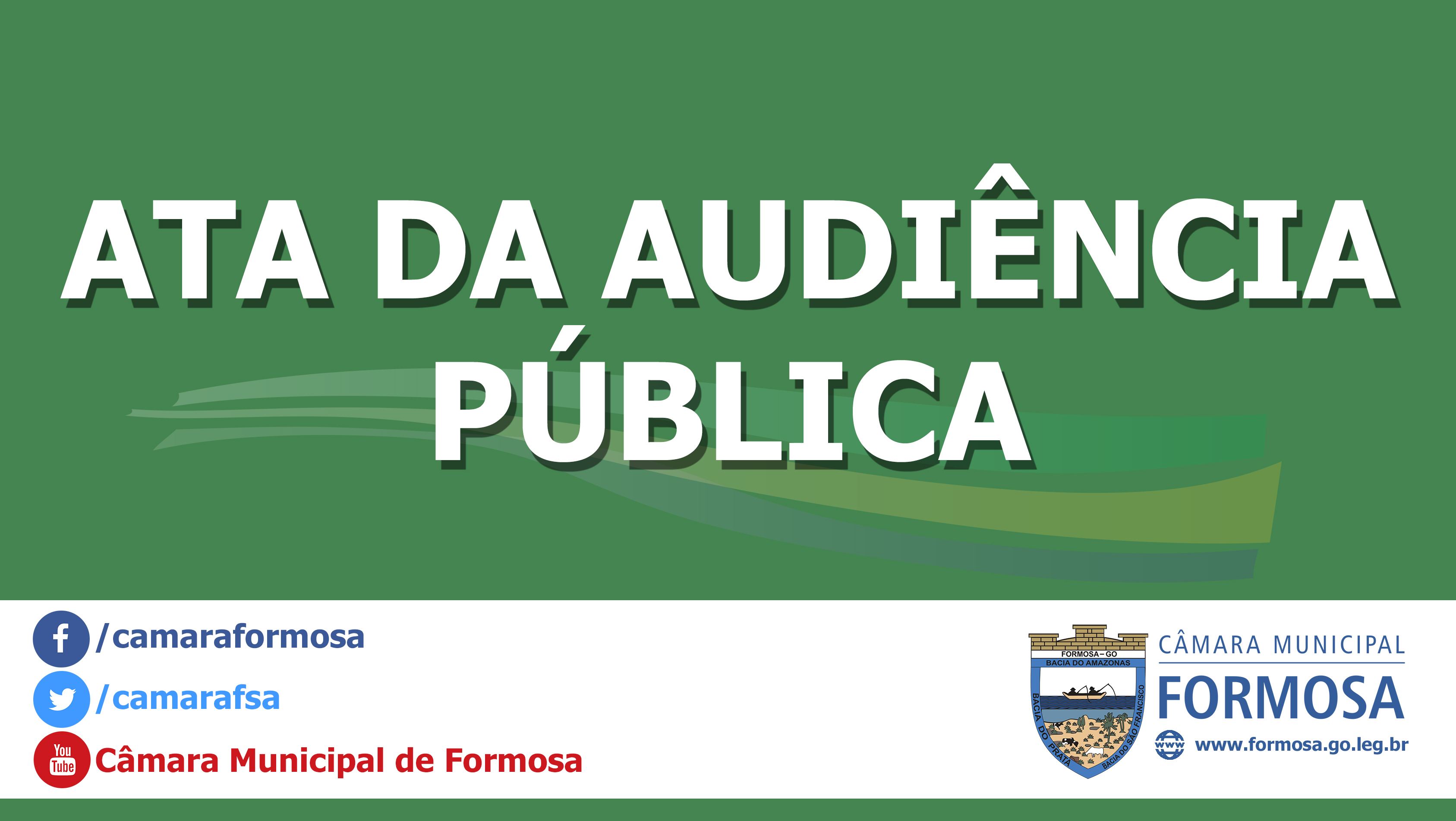 Ata da Audiência Pública n.º 003/17