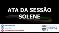 Ata n.º 004-18 da Sessão Solene do dia 03-12-18 