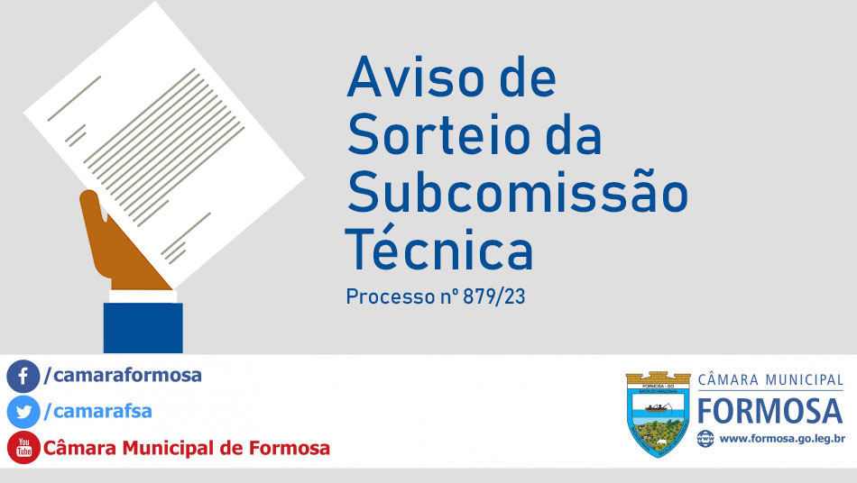 Aviso de Sorteio da Subcomissão Técnica