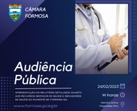 Câmara realizará Audiência Pública sobre relatório da saúde