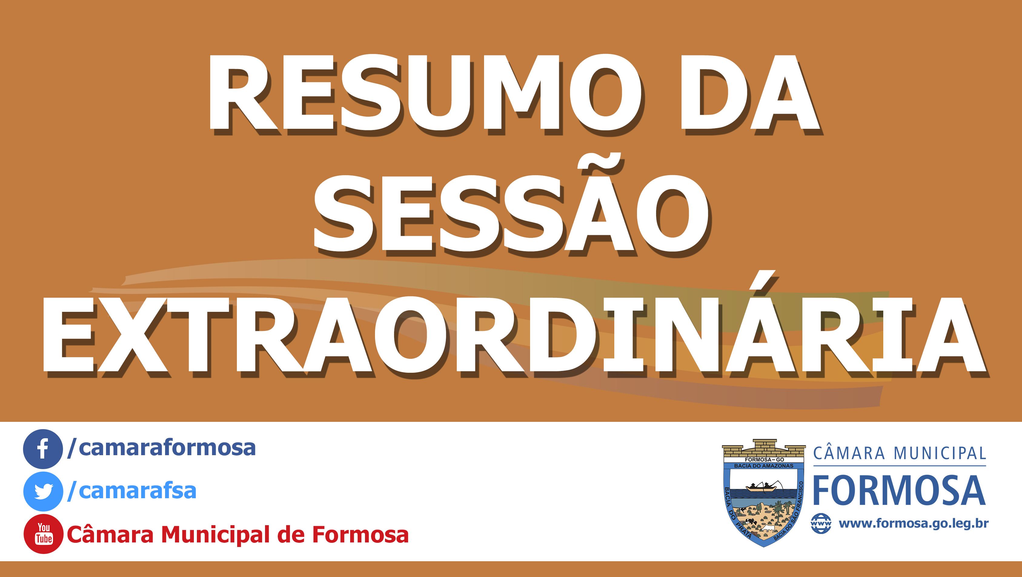 Resumo das Sessões Extraordinárias do dia 26/12/17