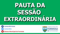 Pauta das Sessões Extraordinárias do dia 27/12/19
