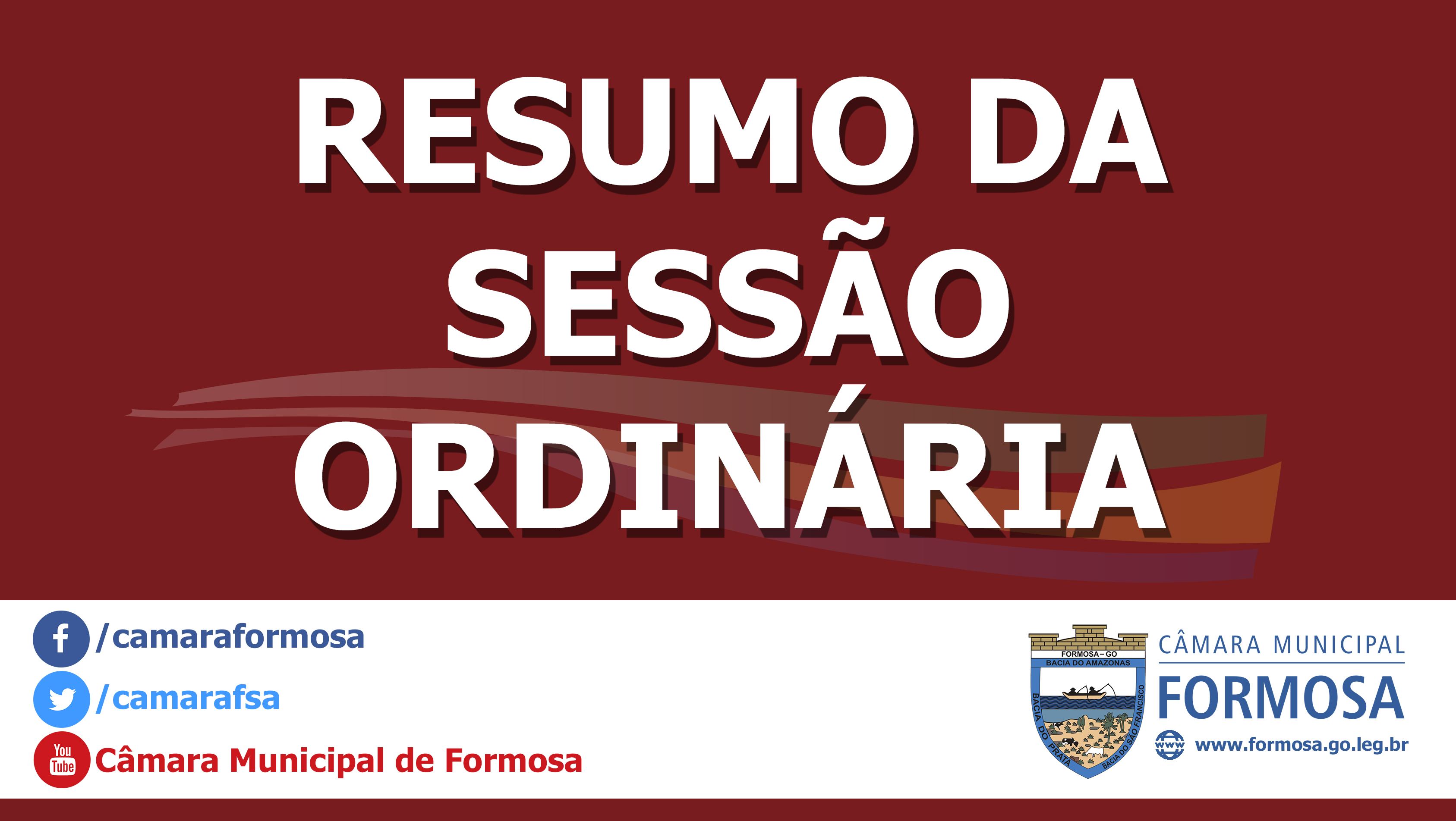 Resumo da Sessão Ordinária do dia 08/11/17