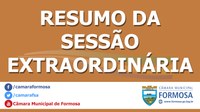 Resumo das Sessões Extraordinárias do dia 11/09/18